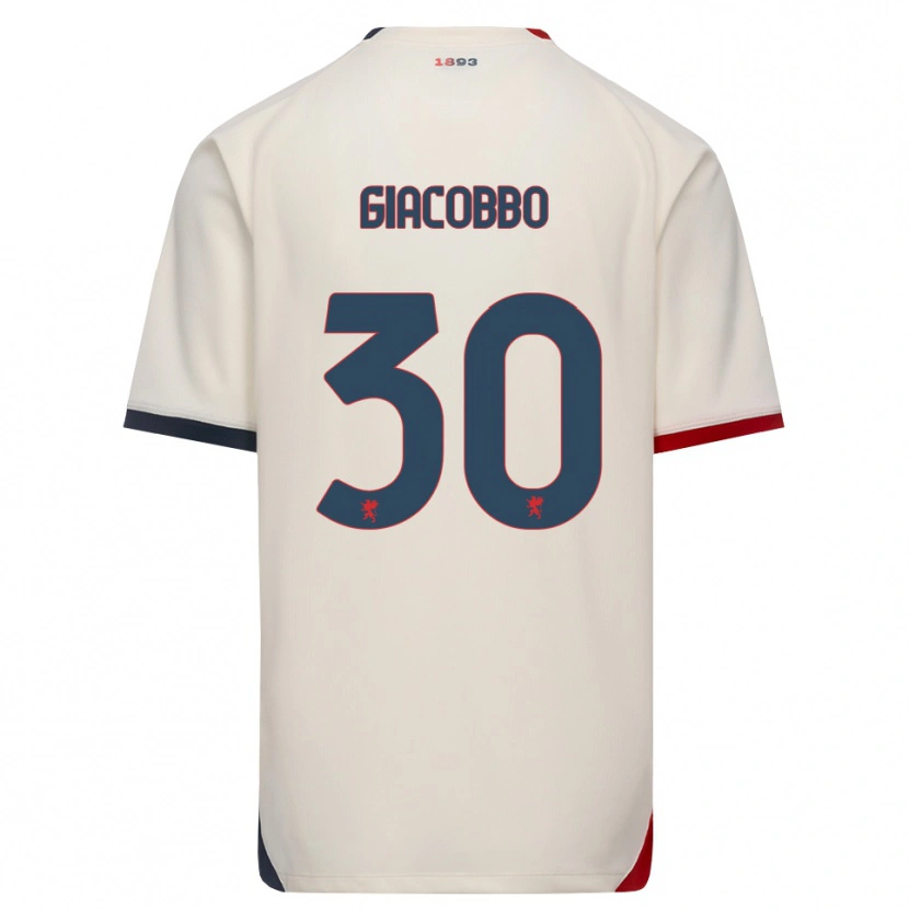 Danxen Niño Camiseta Giulia Giacobbo #30 Blanco Roto Rojo 2ª Equipación 2026/27 La Camisa