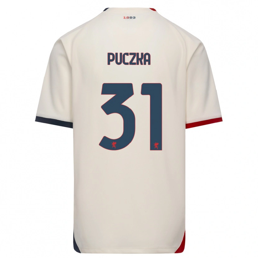 Danxen Niño Camiseta David Puczka #31 Blanco Roto Rojo 2ª Equipación 2026/27 La Camisa