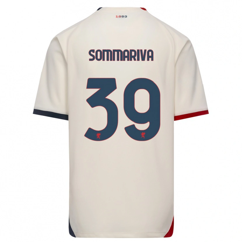 Danxen Niño Camiseta Daniele Sommariva #39 Blanco Roto Rojo 2ª Equipación 2026/27 La Camisa