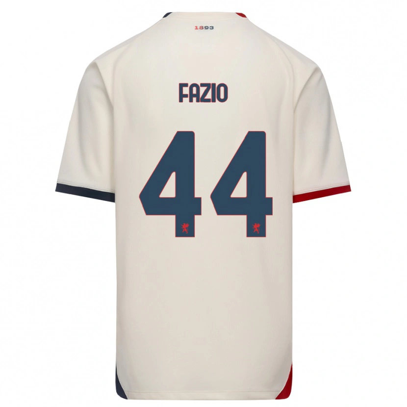 Danxen Niño Camiseta Agostino Fazio #44 Blanco Roto Rojo 2ª Equipación 2026/27 La Camisa