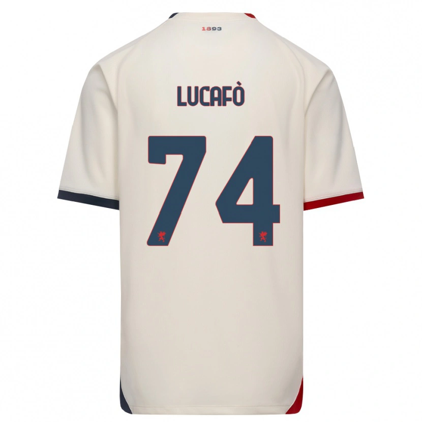 Danxen Niño Camiseta Sara Lucafò #74 Blanco Roto Rojo 2ª Equipación 2026/27 La Camisa