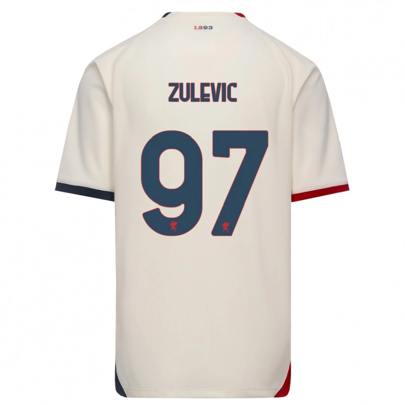 Danxen Niño Camiseta Adam Zulevic #97 Blanco Roto Rojo 2ª Equipación 2026/27 La Camisa