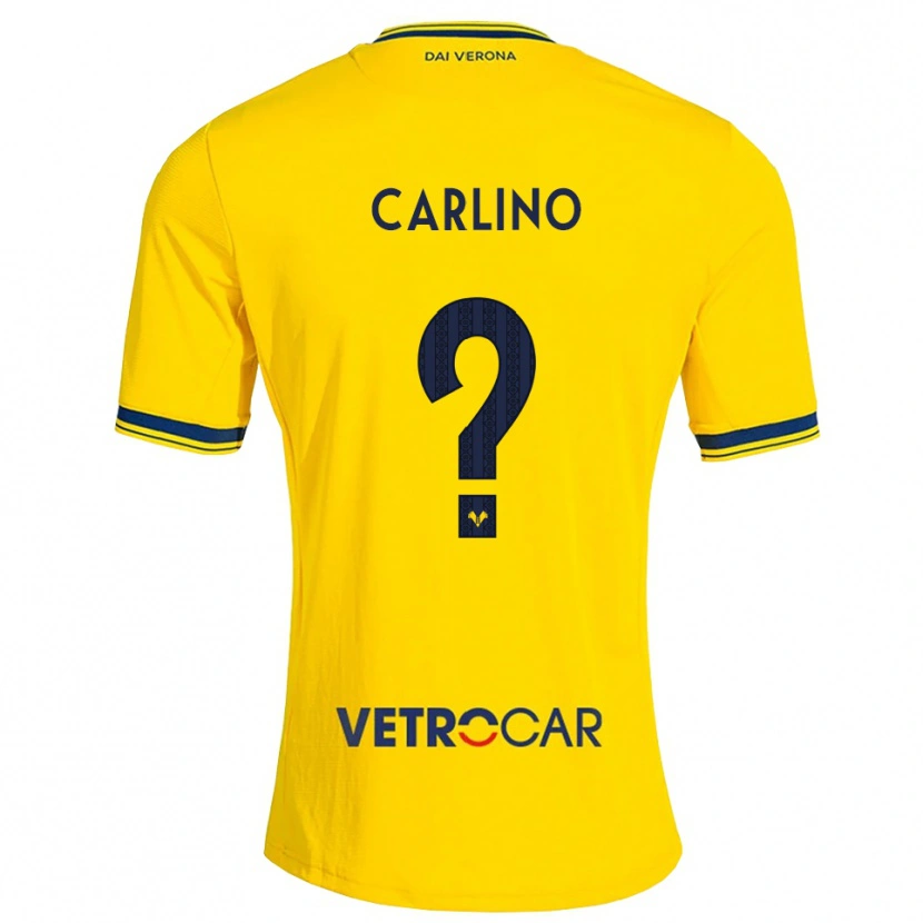 Danxen Niño Camiseta Luca Carlino #0 Amarillo Rojo 2ª Equipación 2026/27 La Camisa