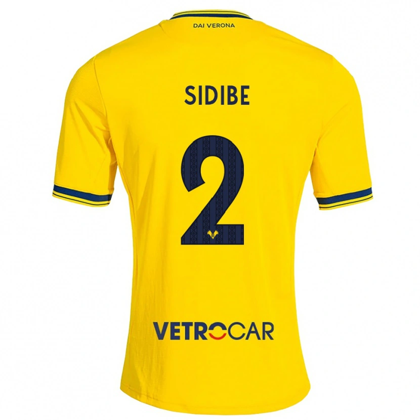 Danxen Niño Camiseta Amoro Sidibe #2 Amarillo Rojo 2ª Equipación 2026/27 La Camisa