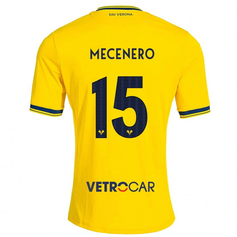 Danxen Niño Camiseta Giovanni Mecenero #15 Amarillo Rojo 2ª Equipación 2026/27 La Camisa