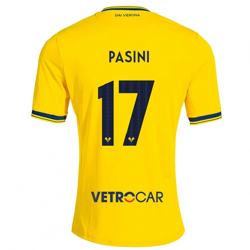 Danxen Niño Camiseta Veronica Pasini #17 Amarillo Rojo 2ª Equipación 2026/27 La Camisa