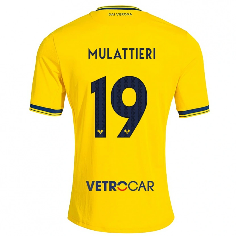 Danxen Niño Camiseta Samuele Mulattieri #19 Amarillo Rojo 2ª Equipación 2026/27 La Camisa