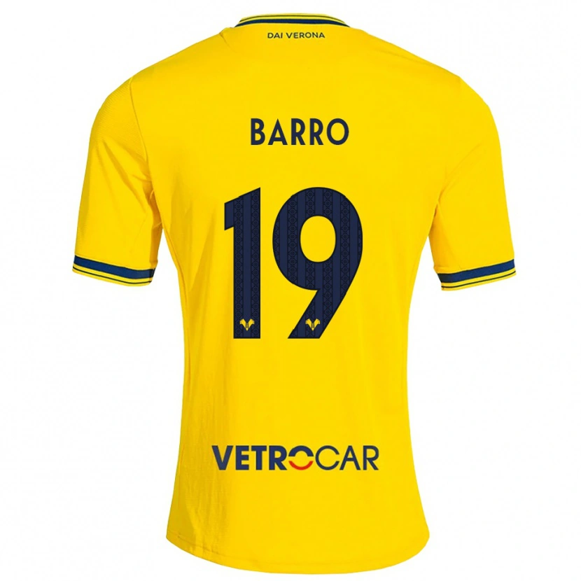 Danxen Niño Camiseta Chiara Barro #19 Amarillo Rojo 2ª Equipación 2026/27 La Camisa