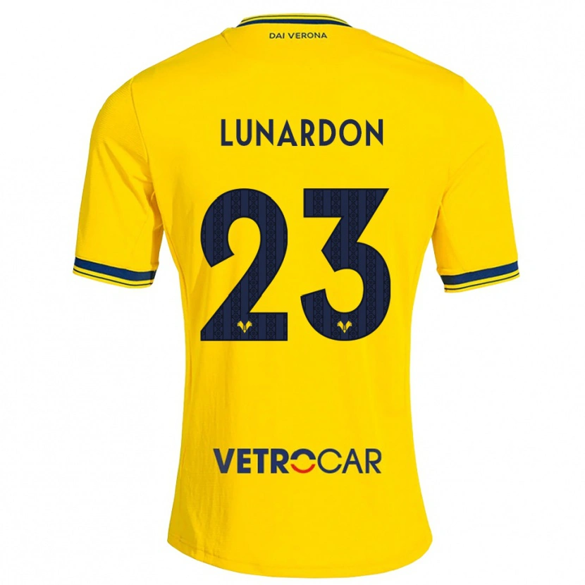 Danxen Niño Camiseta Mario Lunardon #23 Amarillo Rojo 2ª Equipación 2026/27 La Camisa