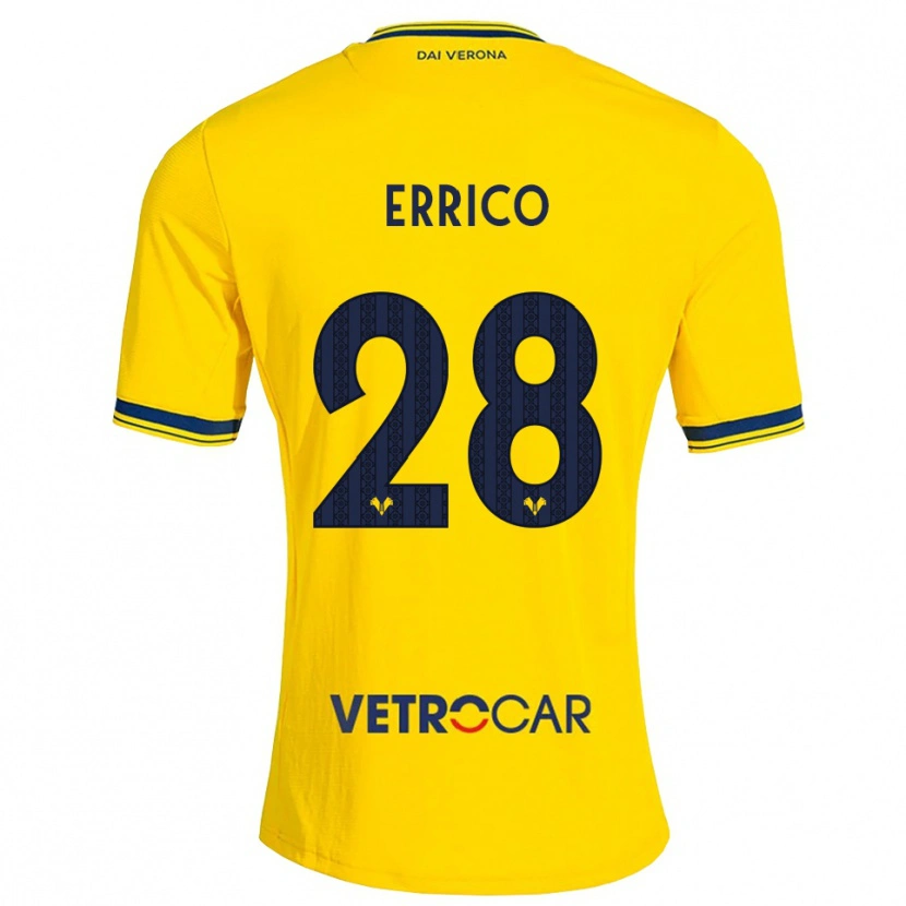 Danxen Niño Camiseta Emma Raffaella Errico #28 Amarillo Rojo 2ª Equipación 2026/27 La Camisa
