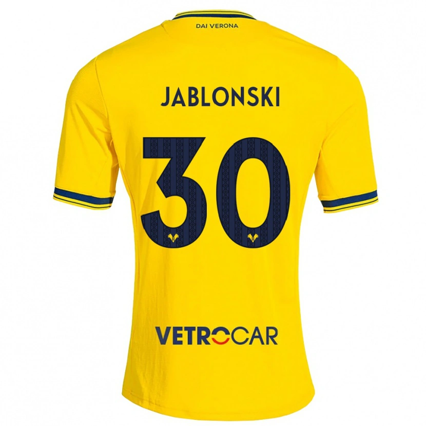 Danxen Niño Camiseta Darvin Jablonski #30 Amarillo Rojo 2ª Equipación 2026/27 La Camisa