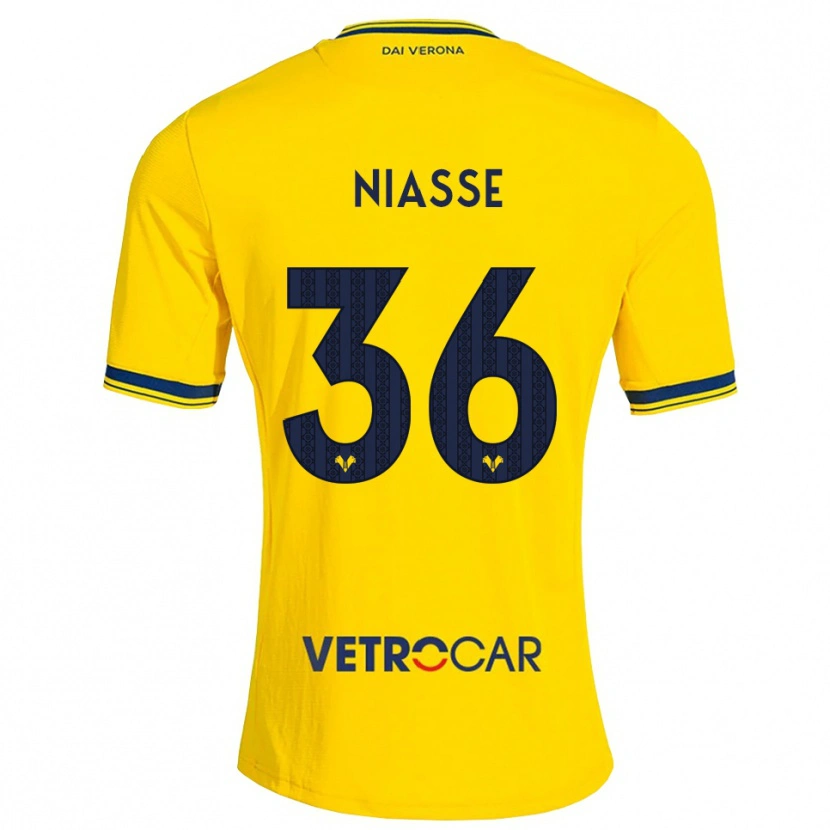 Danxen Niño Camiseta Cheikh Niasse #36 Amarillo Rojo 2ª Equipación 2026/27 La Camisa