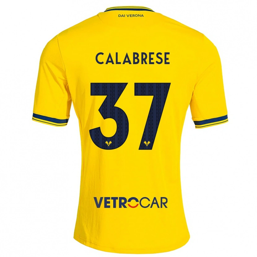 Danxen Niño Camiseta Nicolò Calabrese #37 Amarillo Rojo 2ª Equipación 2026/27 La Camisa