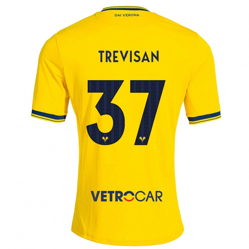 Danxen Niño Camiseta Michael Trevisan #37 Amarillo Rojo 2ª Equipación 2026/27 La Camisa