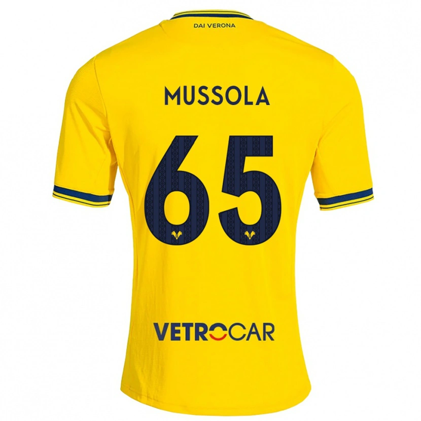 Danxen Niño Camiseta Matteo Mussola #65 Amarillo Rojo 2ª Equipación 2026/27 La Camisa