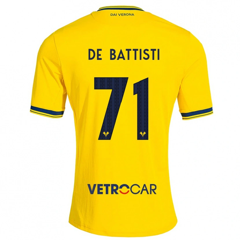 Danxen Niño Camiseta Davide De Battisti #71 Amarillo Rojo 2ª Equipación 2026/27 La Camisa