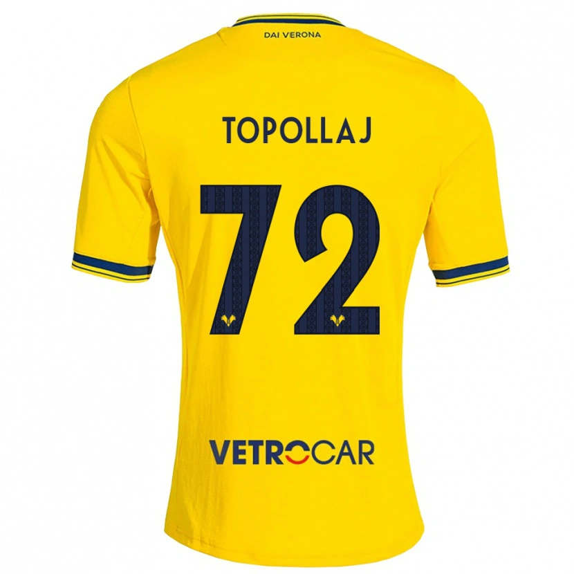 Danxen Niño Camiseta Mark Topollaj #72 Amarillo Rojo 2ª Equipación 2026/27 La Camisa