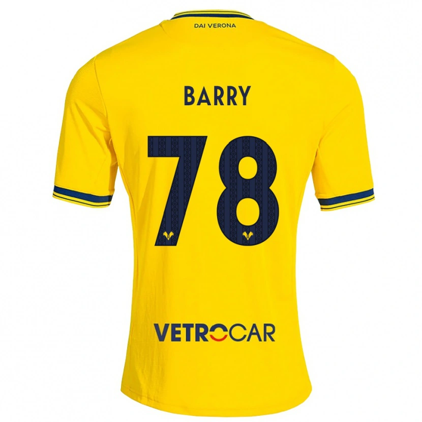 Danxen Niño Camiseta Oumar Barry #78 Amarillo Rojo 2ª Equipación 2026/27 La Camisa