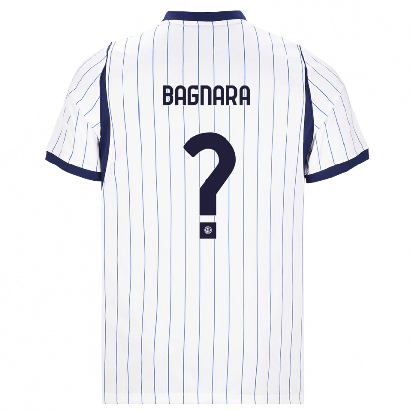 Danxen Niño Camiseta Ettore Bagnara #0 Blanco Azul Marino 2ª Equipación 2026/27 La Camisa