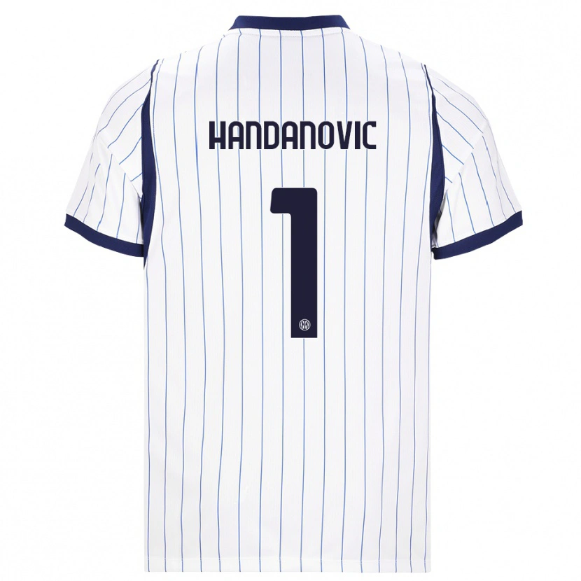 Danxen Niño Camiseta Samir Handanovic #1 Blanco Azul Marino 2ª Equipación 2026/27 La Camisa