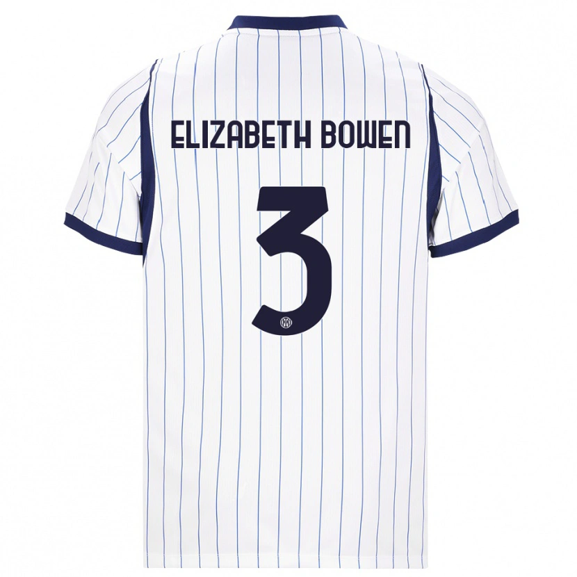 Danxen Niño Camiseta Kate Elizabeth Bowen #3 Blanco Azul Marino 2ª Equipación 2026/27 La Camisa