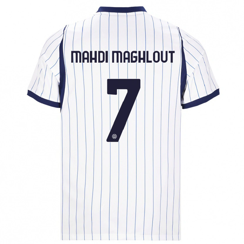 Danxen Niño Camiseta Ali Mahdi Maghlout #7 Blanco Azul Marino 2ª Equipación 2026/27 La Camisa