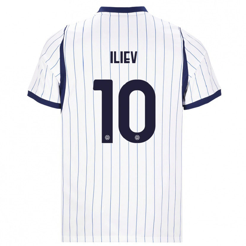 Danxen Niño Camiseta Nikola Iliev #10 Blanco Azul Marino 2ª Equipación 2026/27 La Camisa