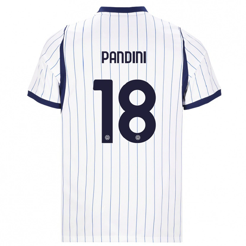 Danxen Niño Camiseta Marta Pandini #18 Blanco Azul Marino 2ª Equipación 2026/27 La Camisa