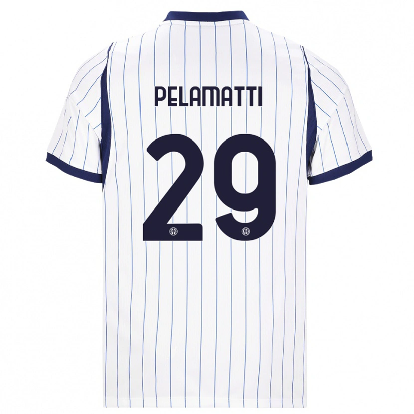 Danxen Niño Camiseta Andrea Pelamatti #29 Blanco Azul Marino 2ª Equipación 2026/27 La Camisa