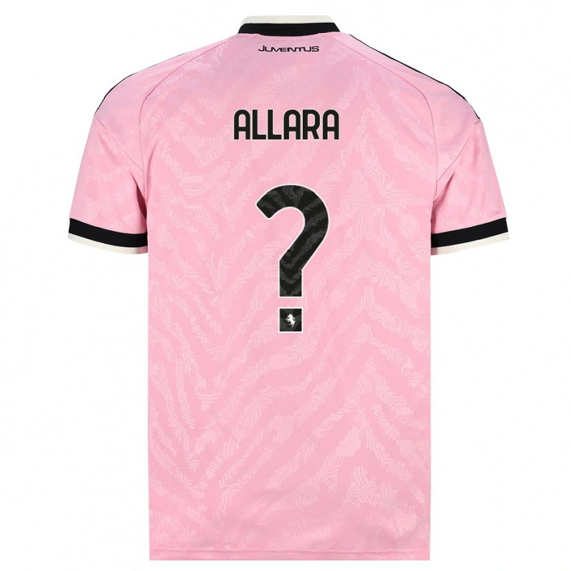 Danxen Niño Camiseta Lorenzo Allara #0 Rosa Negro 2ª Equipación 2026/27 La Camisa