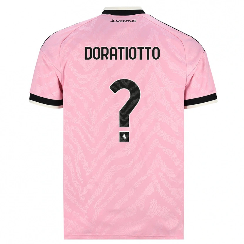 Danxen Niño Camiseta Giulio Doratiotto #0 Rosa Negro 2ª Equipación 2026/27 La Camisa