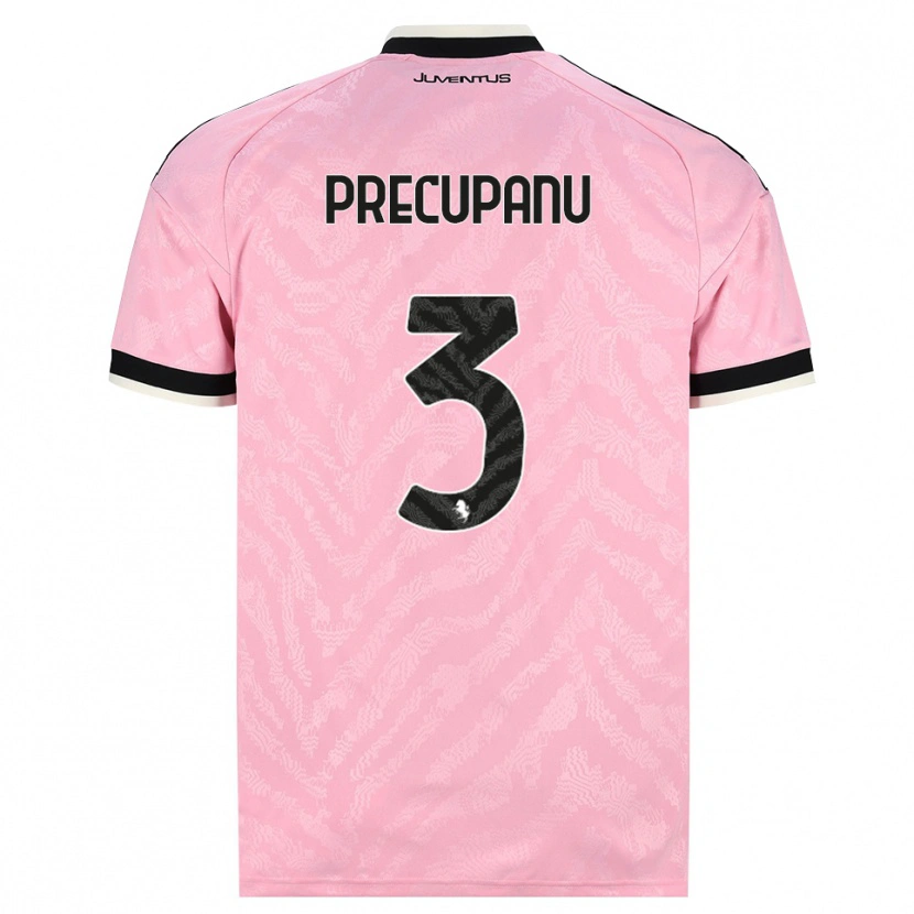 Danxen Niño Camiseta Stefano Precupanu #3 Rosa Negro 2ª Equipación 2026/27 La Camisa