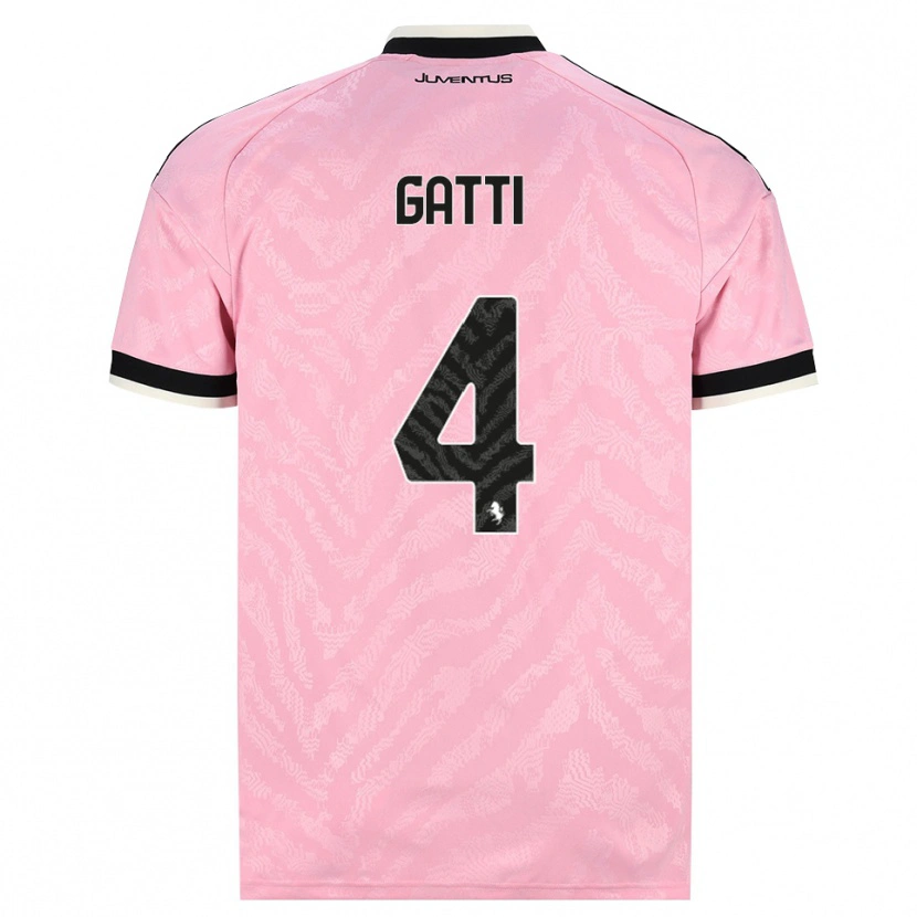Danxen Niño Camiseta Federico Gatti #4 Rosa Negro 2ª Equipación 2026/27 La Camisa