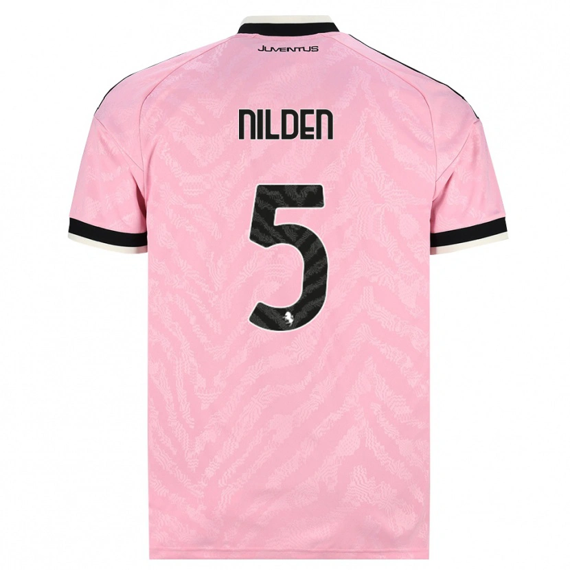 Danxen Niño Camiseta Amanda Nilden #5 Rosa Negro 2ª Equipación 2026/27 La Camisa