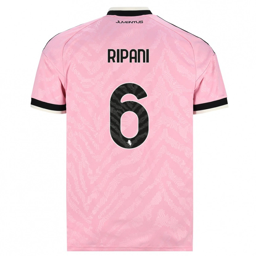 Danxen Niño Camiseta Diego Ripani #6 Rosa Negro 2ª Equipación 2026/27 La Camisa