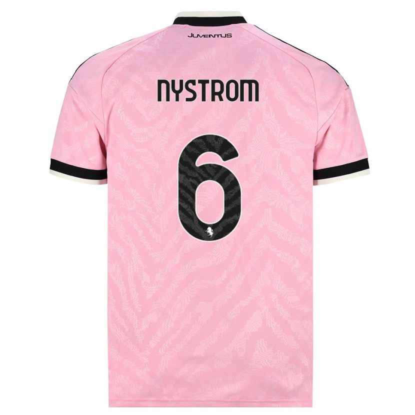 Danxen Niño Camiseta Paulina Nyström #6 Rosa Negro 2ª Equipación 2026/27 La Camisa