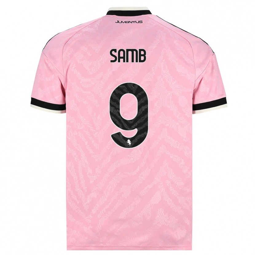 Danxen Niño Camiseta Demba Samb #9 Rosa Negro 2ª Equipación 2026/27 La Camisa
