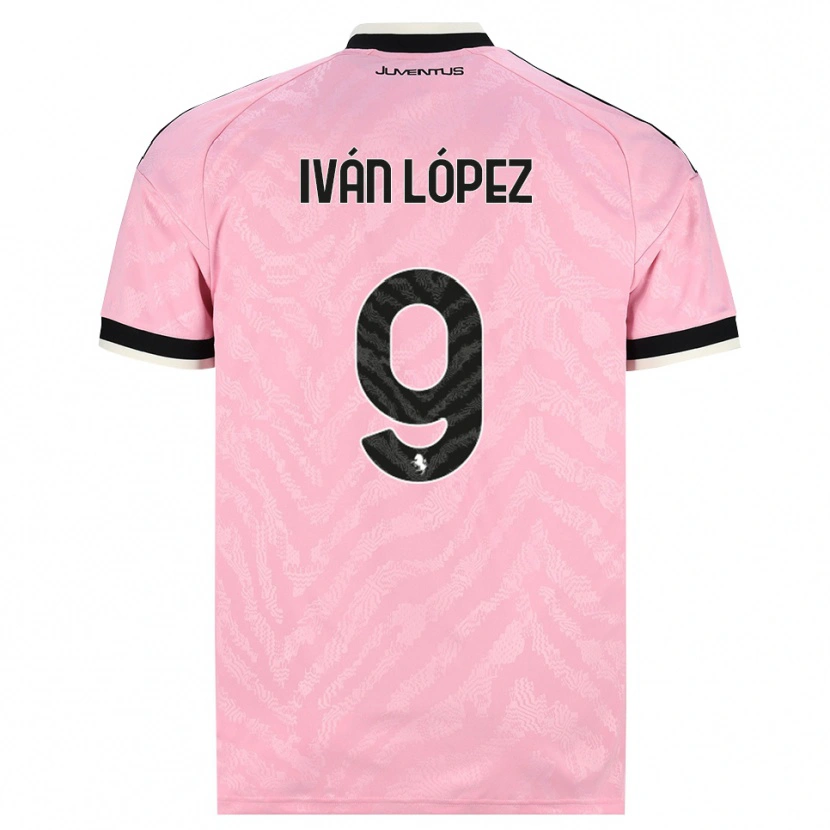 Danxen Niño Camiseta Iván López #9 Rosa Negro 2ª Equipación 2026/27 La Camisa