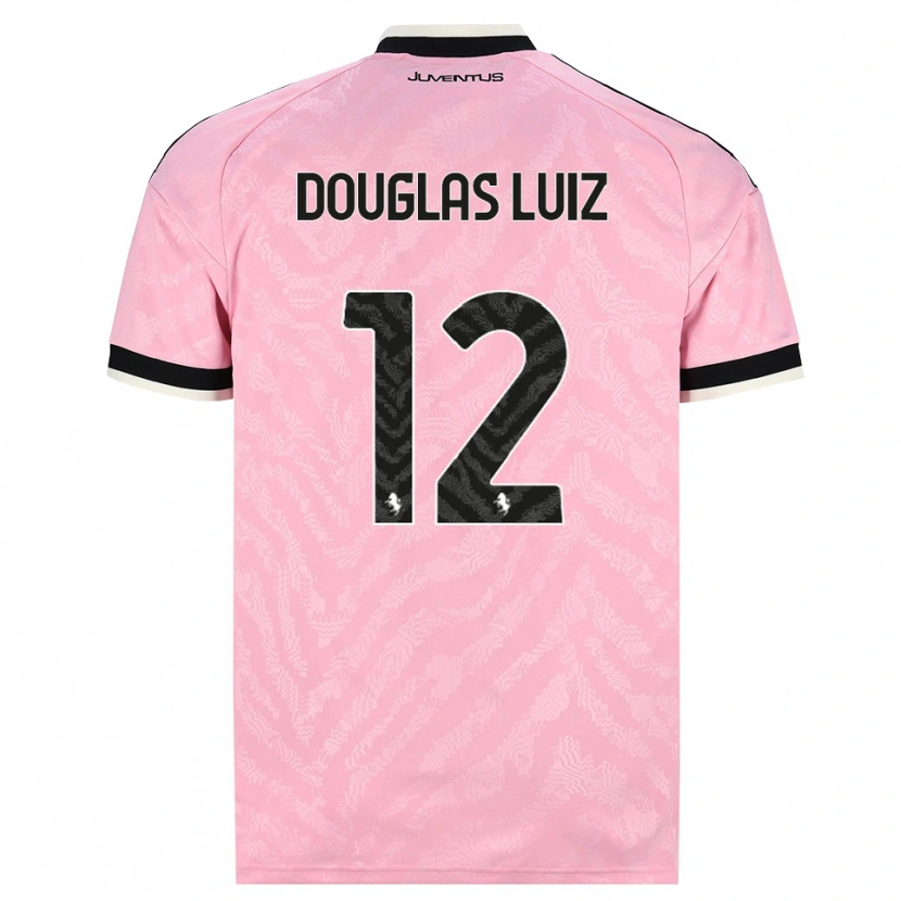 Danxen Niño Camiseta Douglas Luiz #12 Rosa Negro 2ª Equipación 2026/27 La Camisa