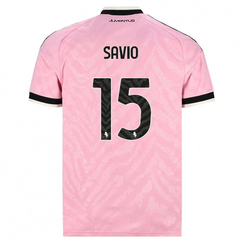 Danxen Niño Camiseta Federico Savio #15 Rosa Negro 2ª Equipación 2026/27 La Camisa