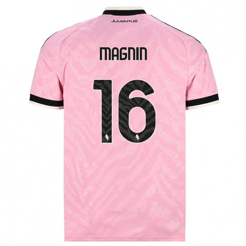 Danxen Niño Camiseta Pauline Peyraud-Magnin #16 Rosa Negro 2ª Equipación 2026/27 La Camisa