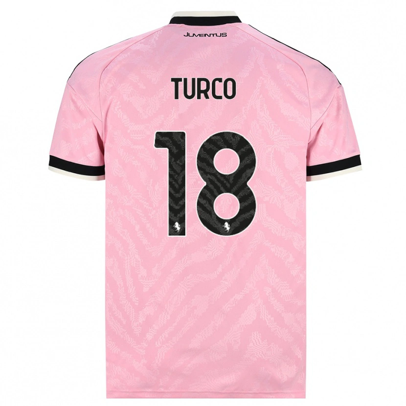 Danxen Niño Camiseta Nicolo Turco #18 Rosa Negro 2ª Equipación 2026/27 La Camisa
