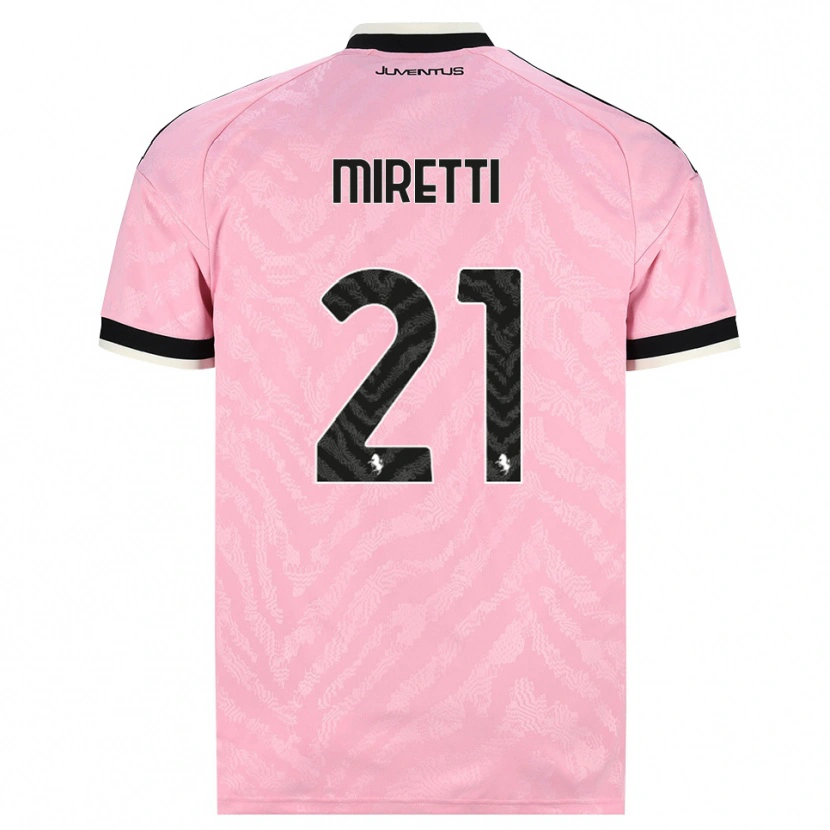 Danxen Niño Camiseta Fabio Miretti #21 Rosa Negro 2ª Equipación 2026/27 La Camisa