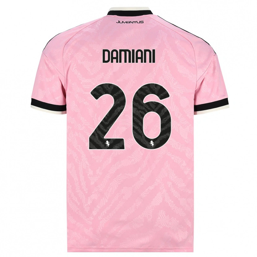 Danxen Niño Camiseta Samuele Damiani #26 Rosa Negro 2ª Equipación 2026/27 La Camisa