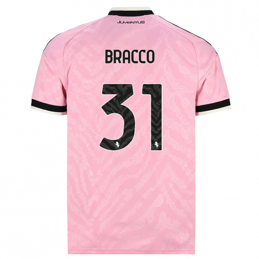 Danxen Niño Camiseta Luca Bracco #31 Rosa Negro 2ª Equipación 2026/27 La Camisa