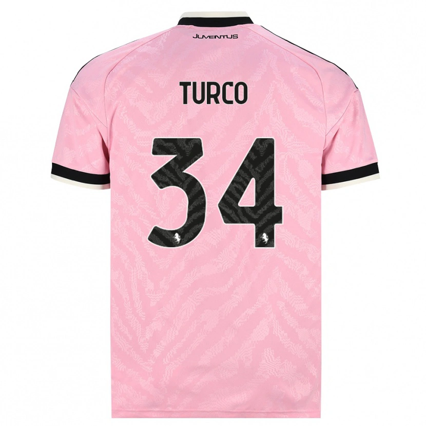 Danxen Niño Camiseta Stefano Turco #34 Rosa Negro 2ª Equipación 2026/27 La Camisa