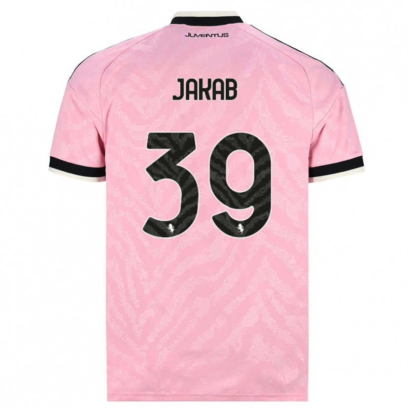 Danxen Niño Camiseta Mátyás Jakab #39 Rosa Negro 2ª Equipación 2026/27 La Camisa