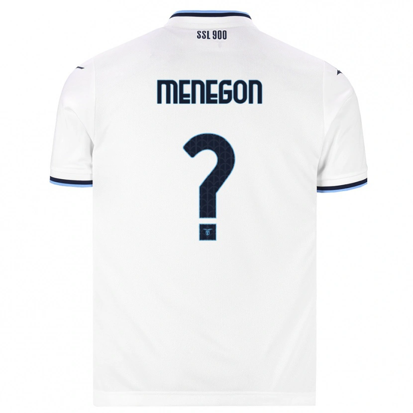 Danxen Niño Camiseta Riccardo Menegon #0 Blanco Azul Marino 2ª Equipación 2026/27 La Camisa