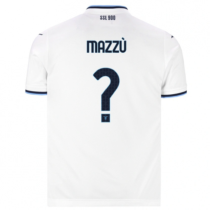 Danxen Niño Camiseta Domenico Mazzù #0 Blanco Azul Marino 2ª Equipación 2026/27 La Camisa