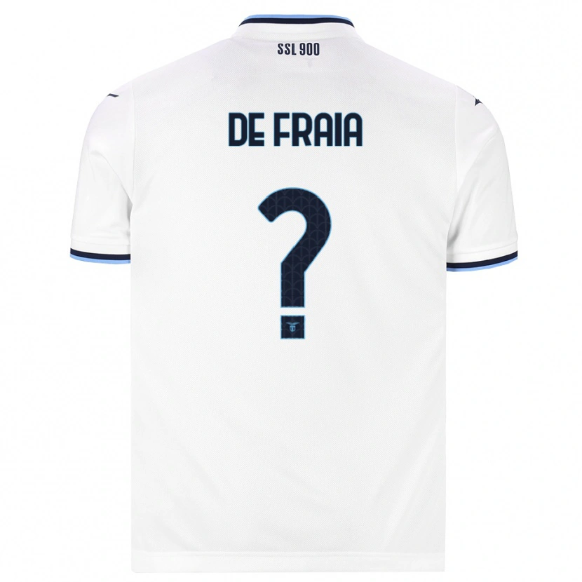 Danxen Niño Camiseta Davide De Fraia #0 Blanco Azul Marino 2ª Equipación 2026/27 La Camisa